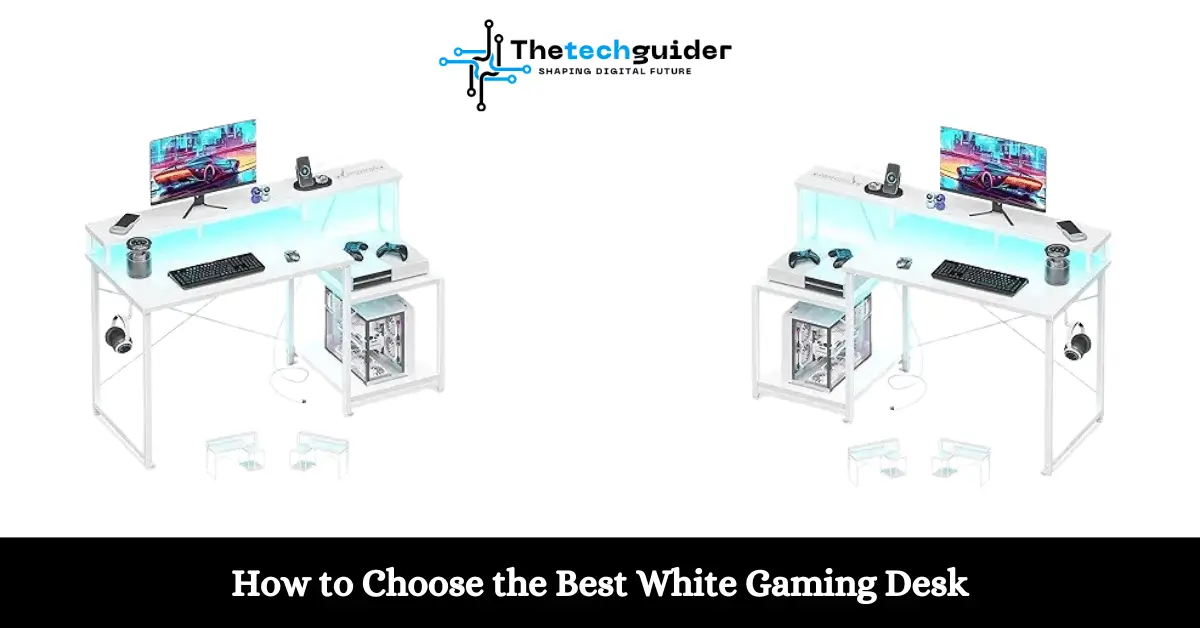 White Gaming Desk - thetechguider.com