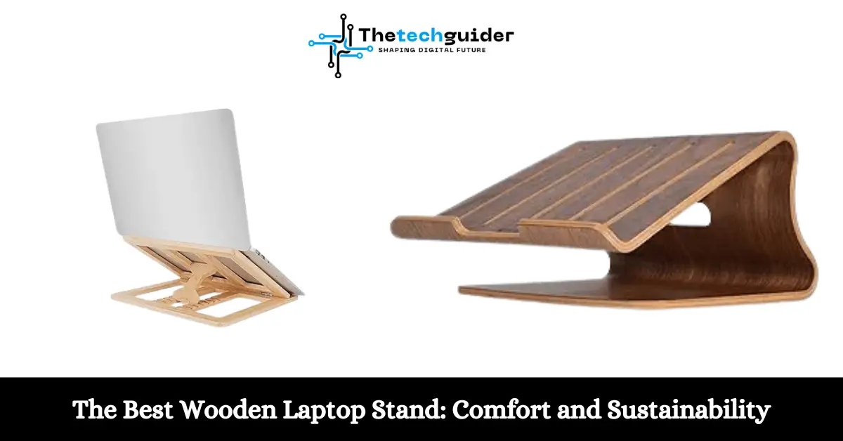 wooden laptop stand